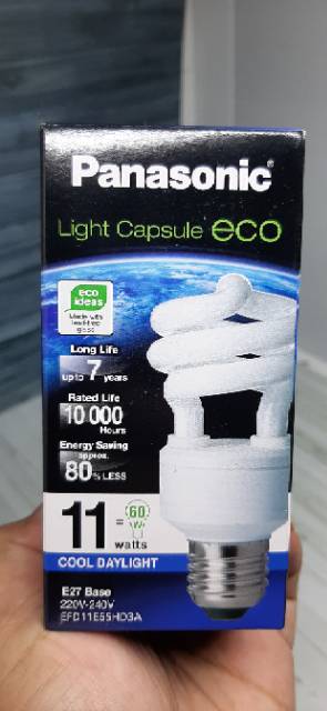BOHLAM LAMPU PANASONIC 11 WATT LIGHT CAPSULE ECO ORIGINAL ASLI