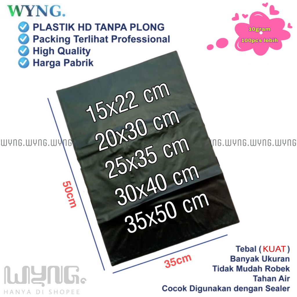 ECER * Plastik Online Shop 35x50 30×40 25x35 20x30 15x22 CM Plastik Packing Olshop PE tanpa Plong