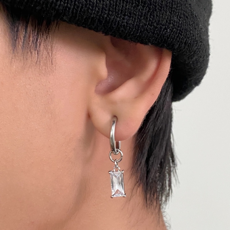 Zircon Cross Earrings Accessories Personality Trend