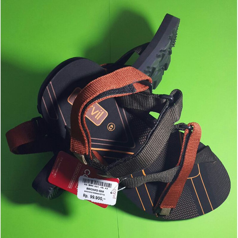 BROMO GM BROWN-TERRACOTTA size 38-43 SENDAL GUNUNG PRIA CARVIL ORIGINAL TERMURAH / SANDAL CASUAL PRI
