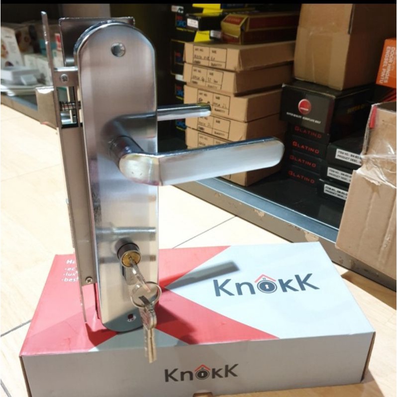 Kunci Pintu Besar KNOKK 185 SN / Handle Besar Knokk / Handle Pintu 25 cm Komplit