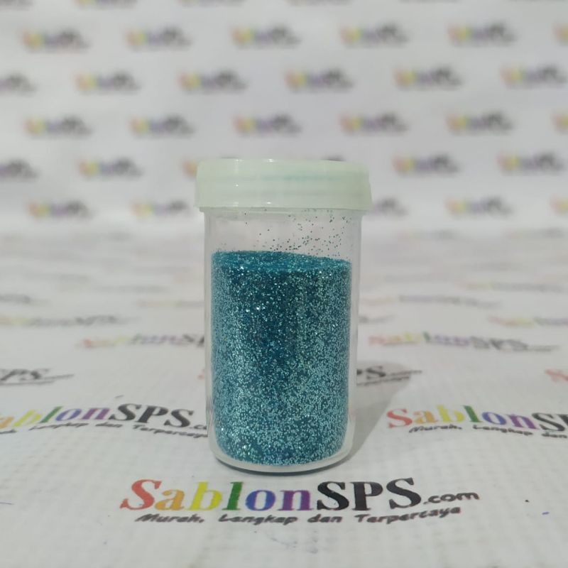 BUBUK GLITER BLUE TOSCA GLITTER POWDER 10gr CUP BESAR