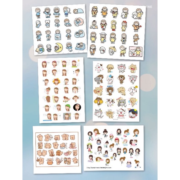 

(COD) Sticker Aesthethic Deco Desain Lucu Dekorasi buat Buku dan Laptop.