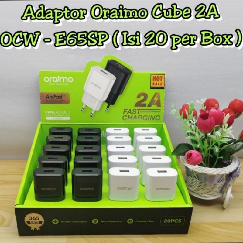 PER PCS ORIGINAL BATOK CHARGER ORAIMO OCW E65SP OCW-E65SP (PER BOX ISI 20 PCS) 2A ORIGINAL SUPORT FAST CHARGING