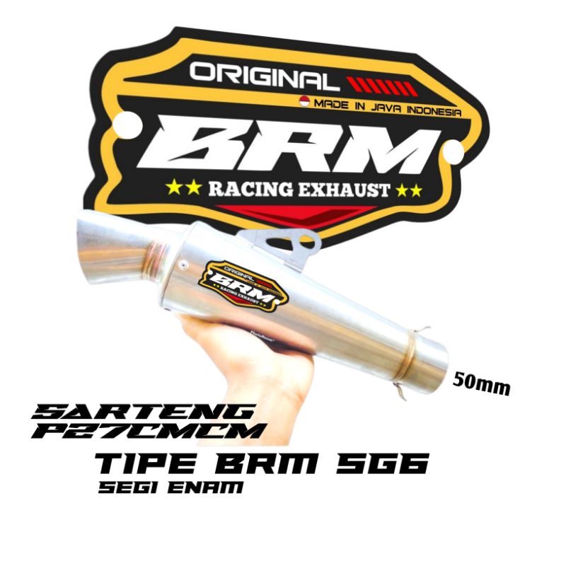 Slincer Slencer Knalpot segi enam original BRM racing