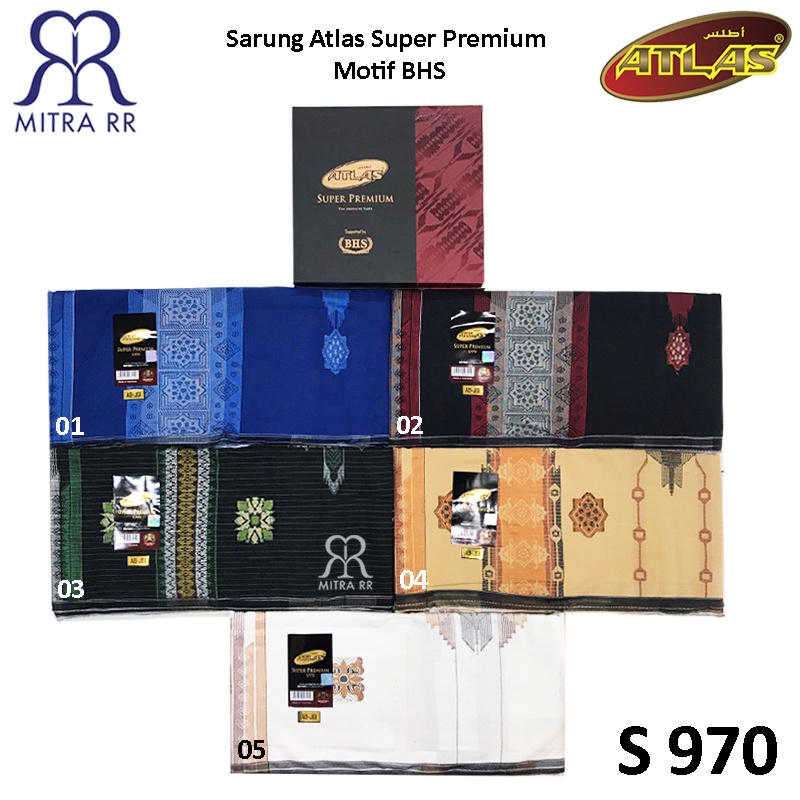 Sarung Atlas Super Premium Songket Kreasi Persia Motif BHS Sarung Tenun Dewasa By BHS S 945 S 970