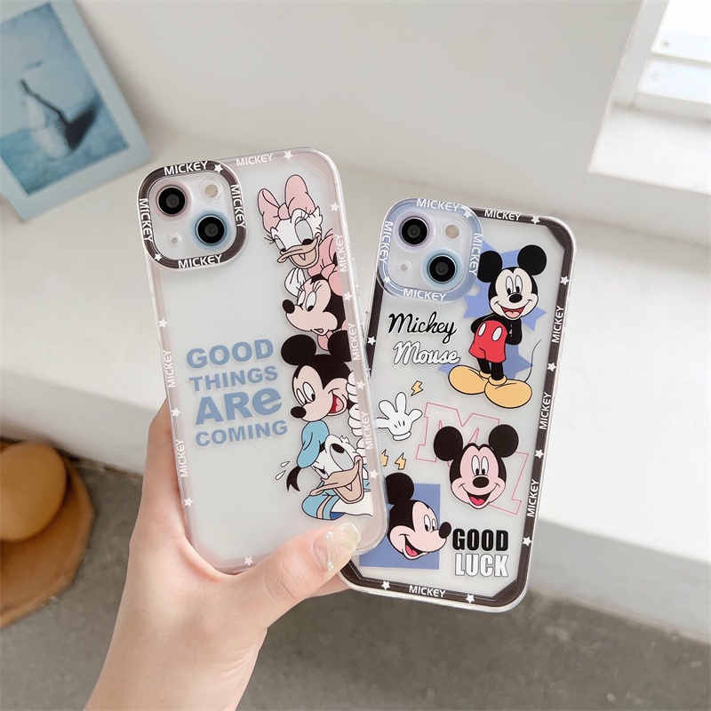 Soft Case Silikon Transparan Motif Donald Duck Untuk Iphone 13 12 11 Pro X XS Max XR 7 8 Plus SE