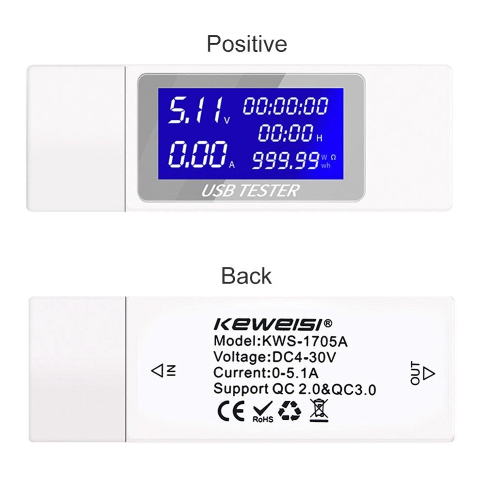 1pc USB Universa Home USB Socket Voltmeter Ammeter Charging Tester DC 4-30V 0-150WFor