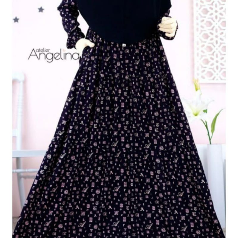 New basic bella dress a letters black pink atelier angelina