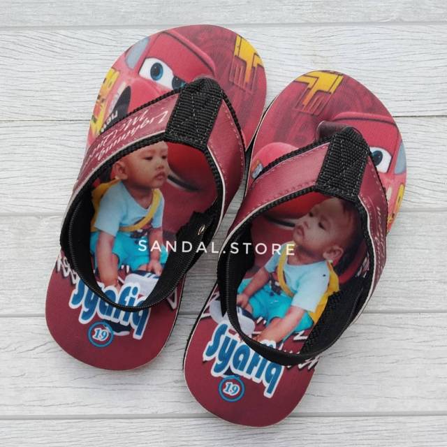 Sandal custom nama Foto sendiri GRATIS custom suka suka