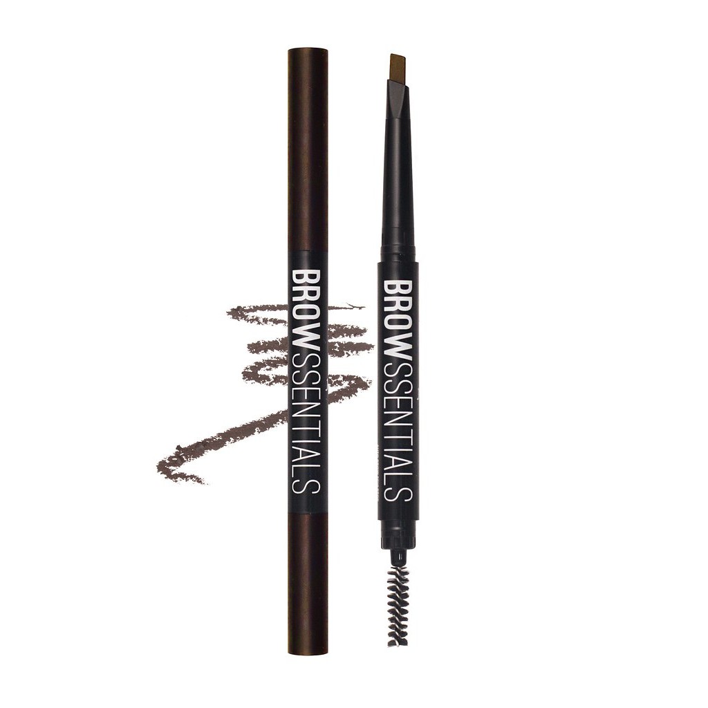 JUST MISS [BROWSSENTIALS] Pensil Alis Eyebrow Pencil ESSENTIALS JUSTMISS BROWN / BLACK