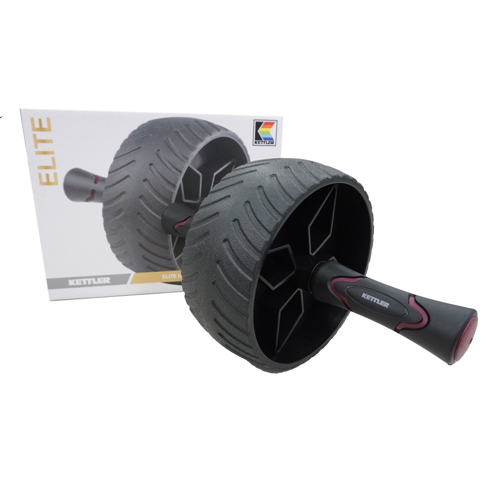 Kettler Elite Double Wheel Exerciser 423-000 - Alat Latihan Otot untuk Rumah, Kantor, dan Traveling