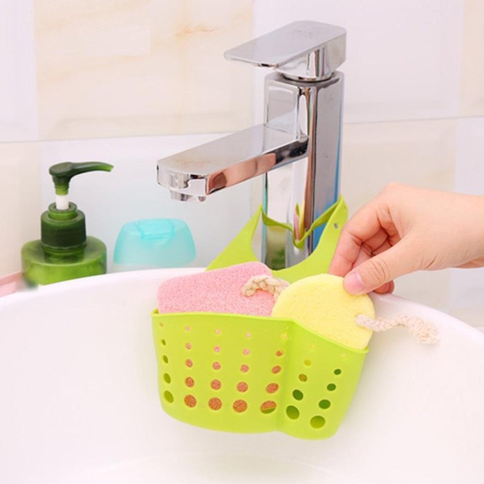 2 in 1 Gantungan Kran Dapur Tempat Kitchen Wastafel Multifungsi Holder hanging barrel serbaguna soap