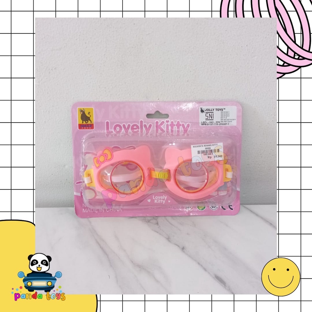 PANDA TOYS SEMARANG Kacamata Renang Anak Jolly Toys Hello KItty Murah - 8806A