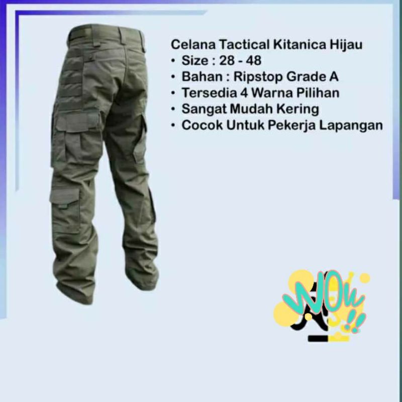 (COD)CELANA PANJANG TACTICAL KITANICA CARGO OUTDOR PREMIUM