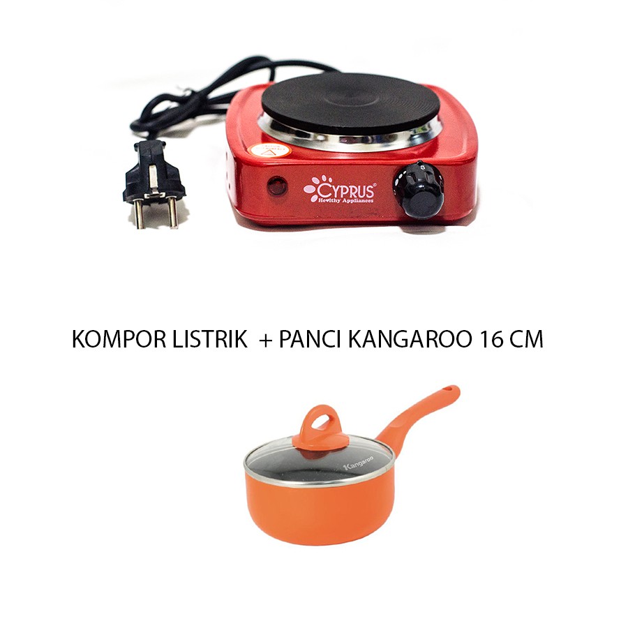 Kompor Listrik Mini + Panci 16 Kangaroo