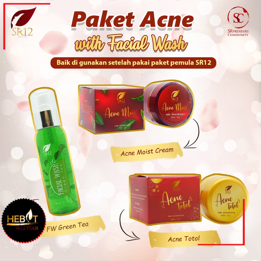 SR12 PAKET HEMAT ACNE / PAKET PENGHILANG JERAWAT