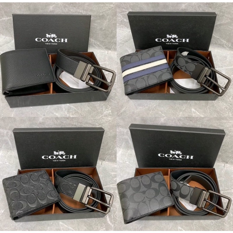 COACH BELT + WALLET GIFT SET