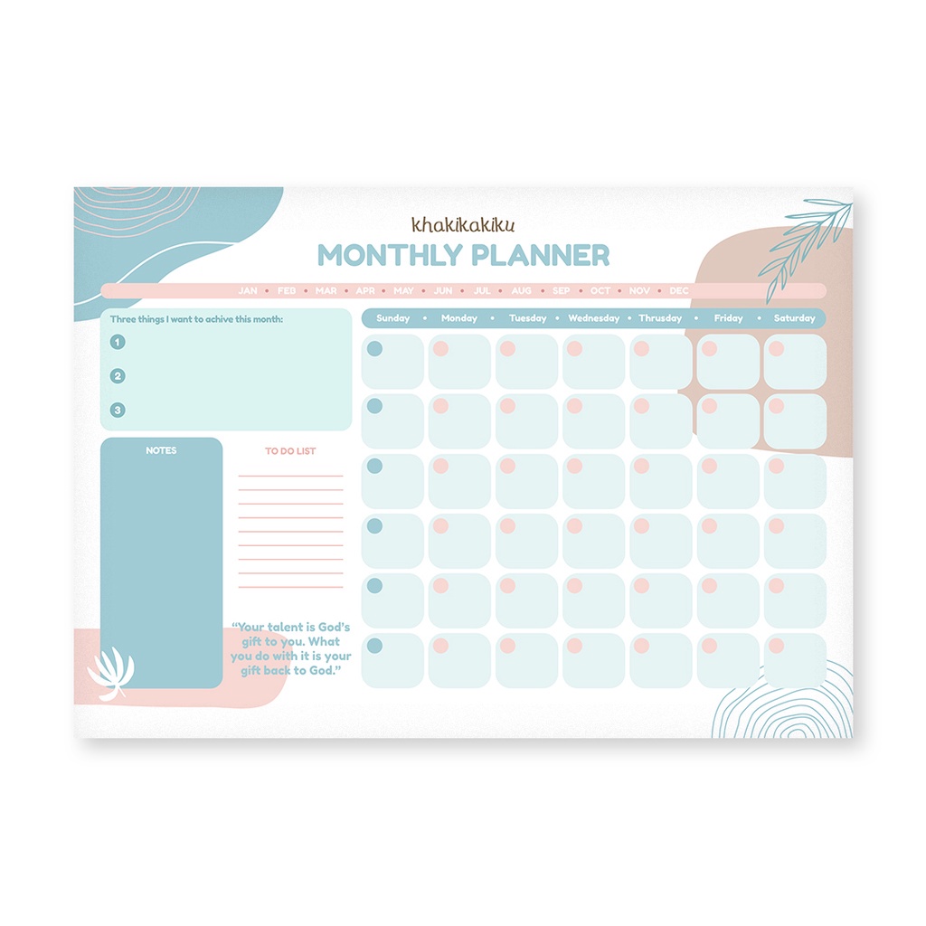 MONTHLY PLANNER