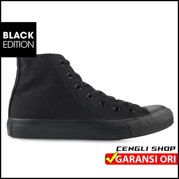 SEPATU CONVERSE ALL STAR ORIGINAL ALL FULL BLACK HI