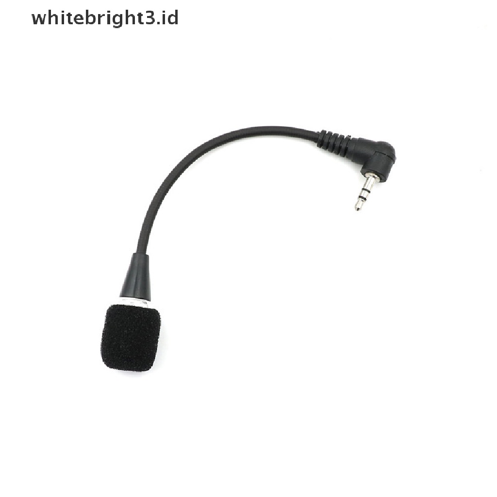 (whitebright3.id) Mikrofon Speaker Flexible Mini Dengan Jack 3.5mm Untuk PC / Laptop / Notebook