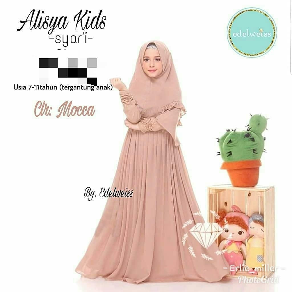 alisya kids syari / fashion anak / gamis anak / gamis anak murah berkulitas harga grosir