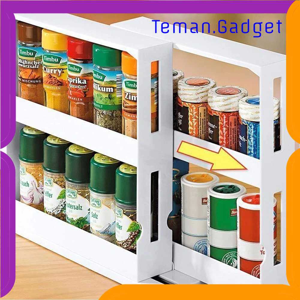 TG-DA BearPaw Rak Botol Bumbu Dapur Spice Bottle Storage Rack 2 Layer - G56