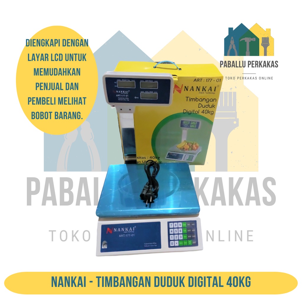 Nankai Timbangan Duduk Digital 40kg / Timbangan Buah Digital 40kg
