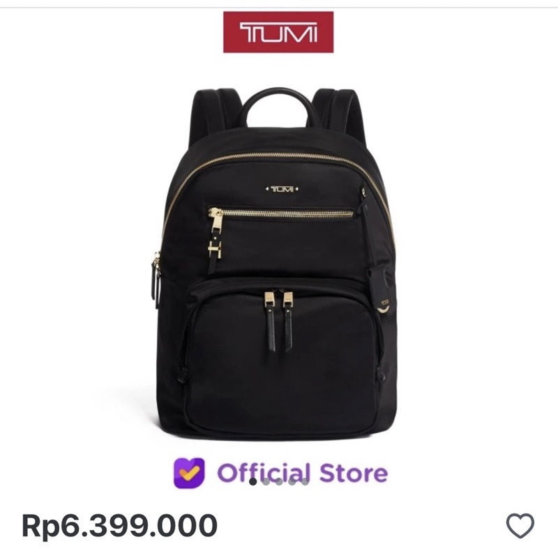 [NEW] Authentic TUMI Voyageur Backpack Original Hitam Black Gold Hardware GHW Best Seller Jual Rugi 