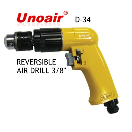 Unoair D-34 REVERSIBLE AIR DRILL 3/8" | Mesin Bor Angin Taiwan