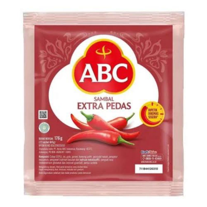 

Sambal ABC Extra Pedas 10 x 18gr