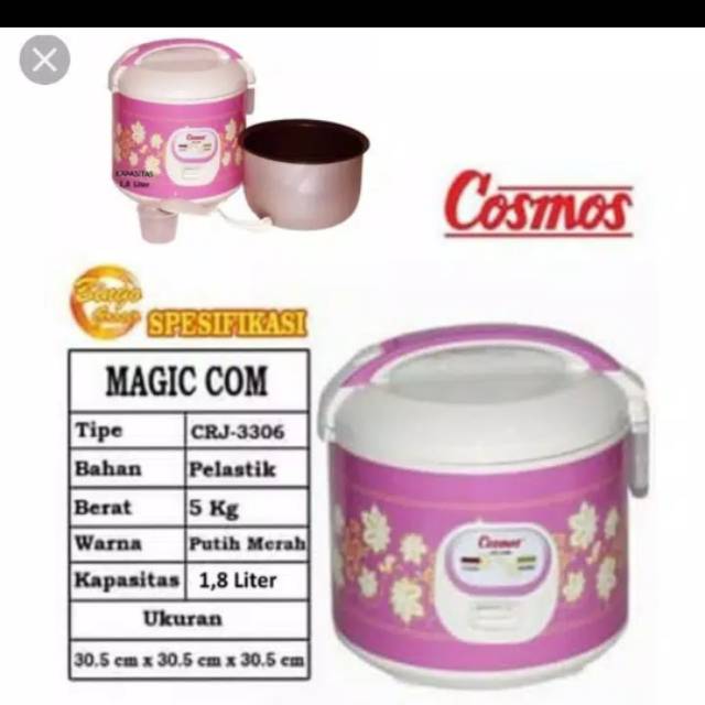 RICE COOKER COSMOS/ RICE COOKER COSMOS CRJ 3306