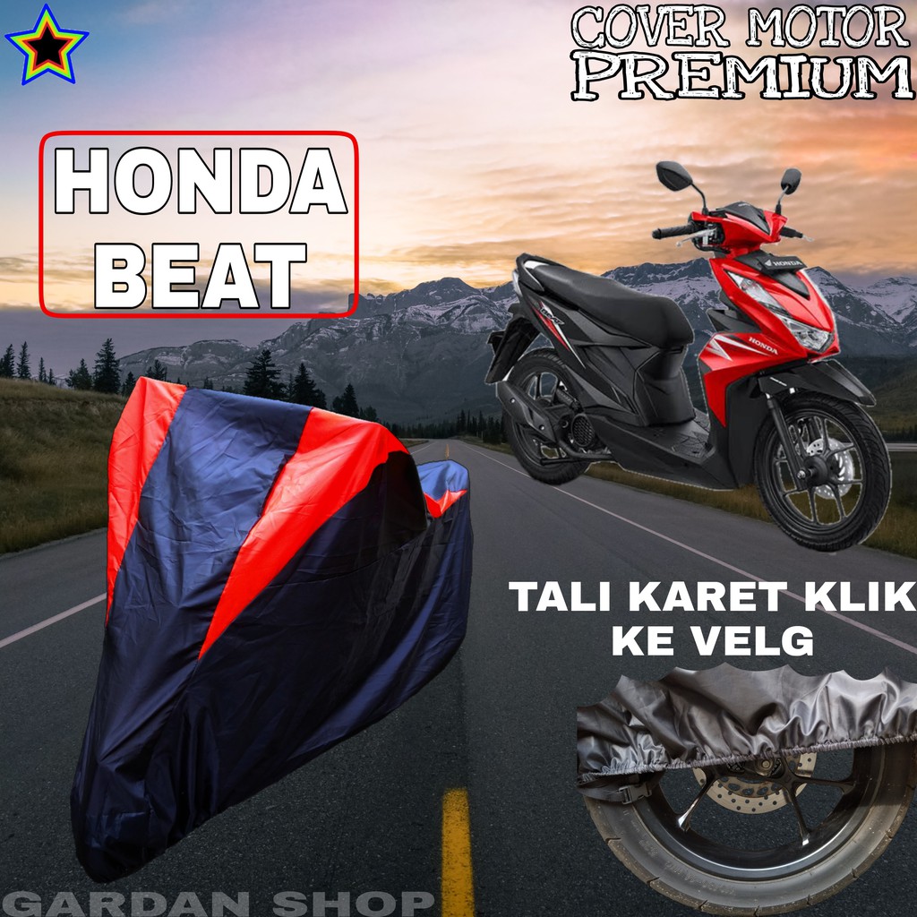 Sarung Motor HONDA BEAT Hitam MERAH Body Cover Penutup Pelindung Motor Honda Beat PREMIUM