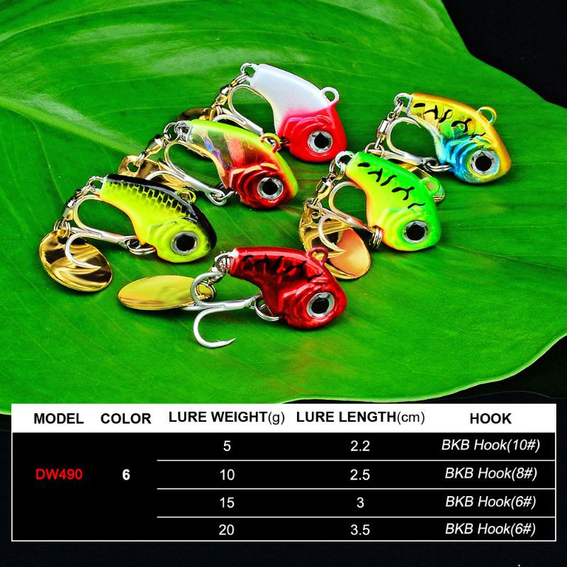 Umpan pancing fishing lure metal vib vibration dengan spinner 5 gram 10 gram