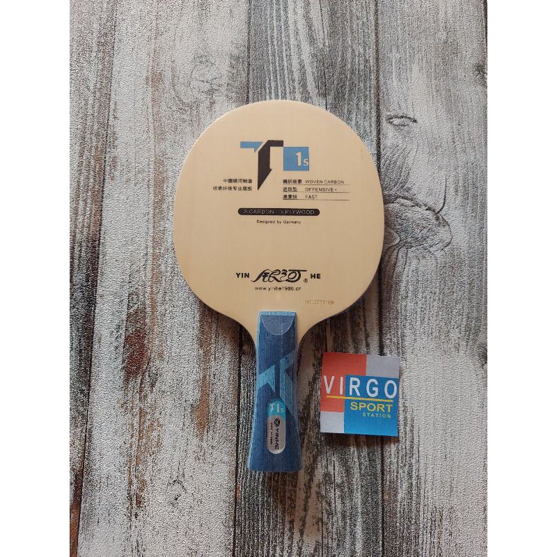 Yinhe T1s carbon kayu blade bat bet pingpong