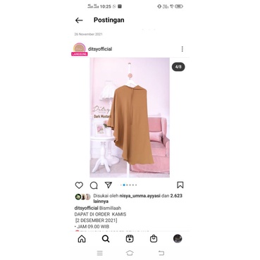 preloved veil ditsy marzan dark mustard