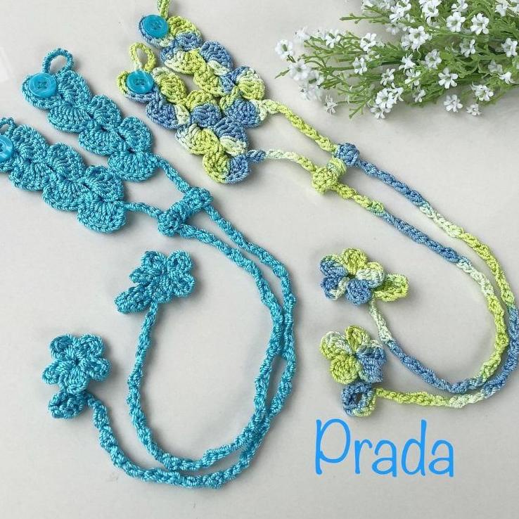 Banyak Dipakai.. strap masker rajut/konektor rajut/strap masker sakura/strap masker terbaru