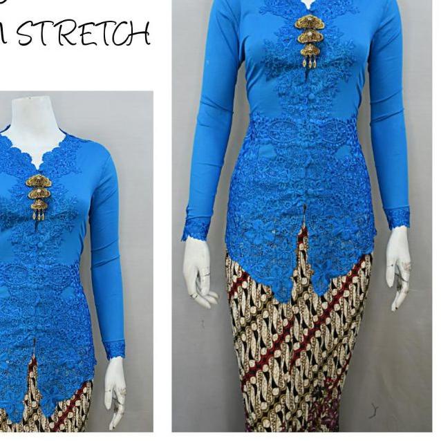 ➷ Indah KEBAYA ENCIM MODERN LENGAN PANJANG BORDIR SENADA KATUN STRETCH KEBAYA WISUDA KEBAYA KATUN KE