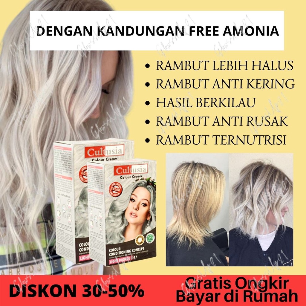 CAT RAMBUT CULTUSIA PEWARNA RAMBUT CULTUSIA HAIR COLOR LIGHT BLONDE 30ML