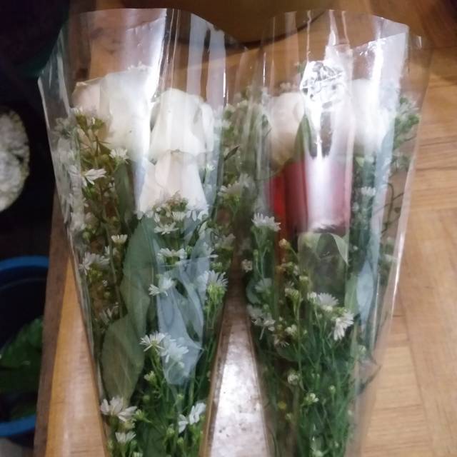 Buket bunga asli alami paket 1