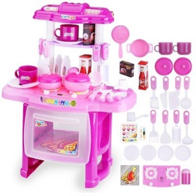 Kitchen Set Masak Mainan  Anak Dapur Little Chef Shopee 