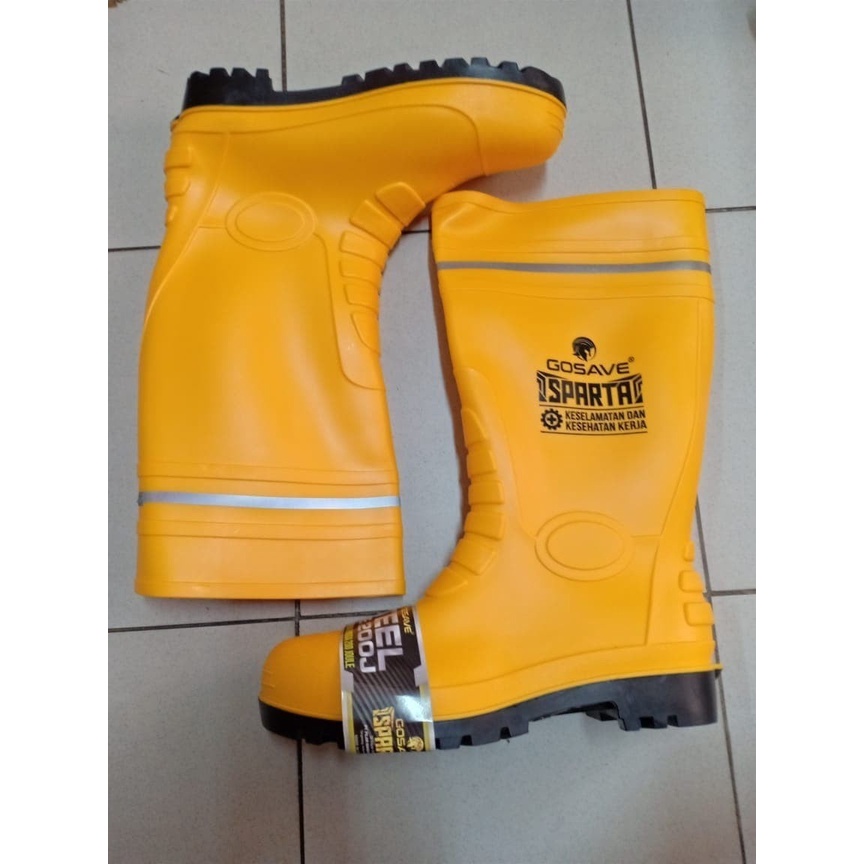 Sepatu Boot Karet Safety GOSAVE / Sepatu boot safety ujung besi