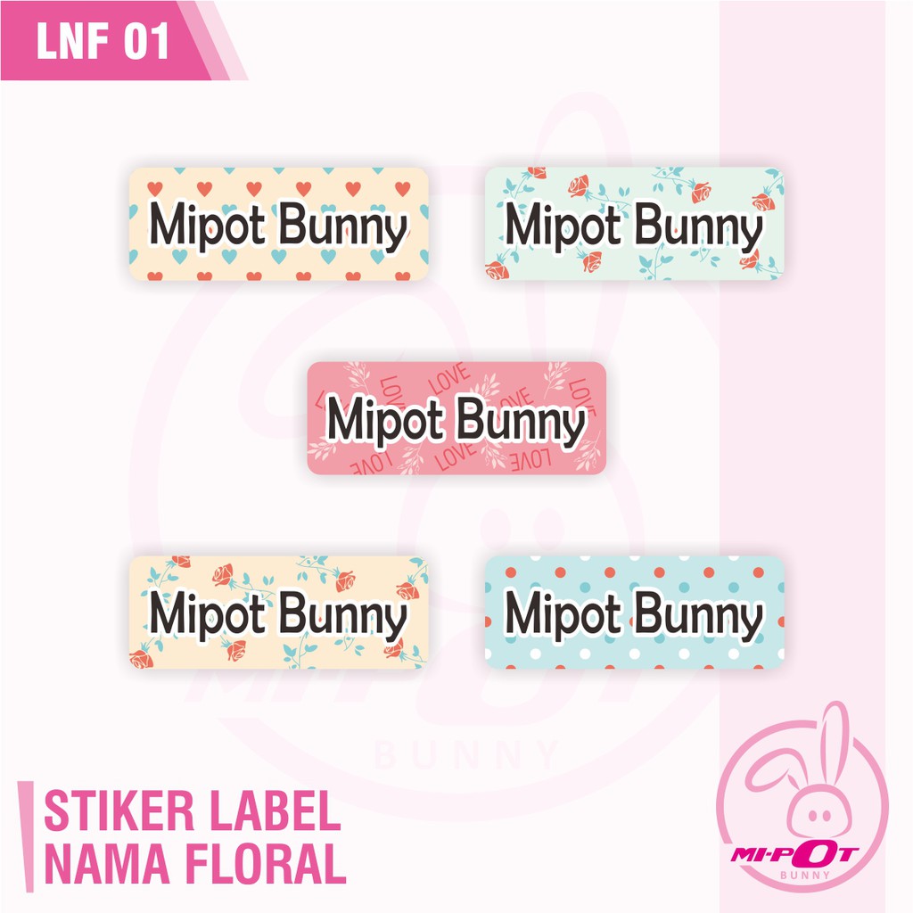 

STIKER LABEL NAMA - FLORAL 01