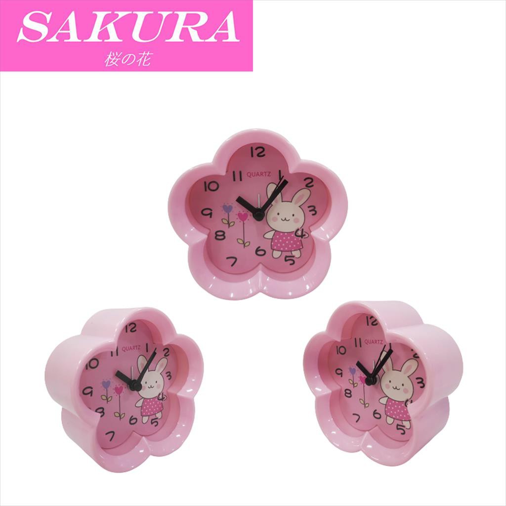 SAKURA Jam Weker/ Jam Beker/ Jam  Meja/ Jam Alarm Bunga 285