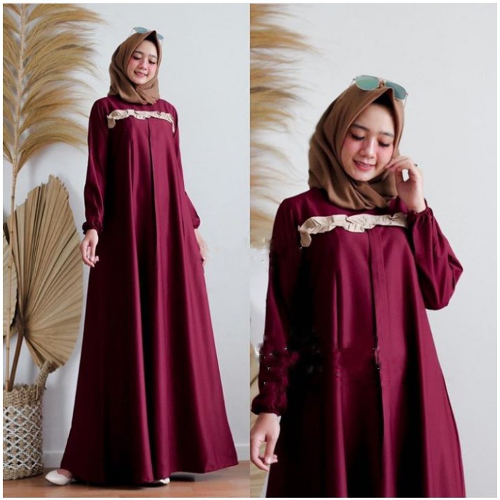 Denora Dress / Dress Cantik / Dress Simple / Busana Muslimah Murah