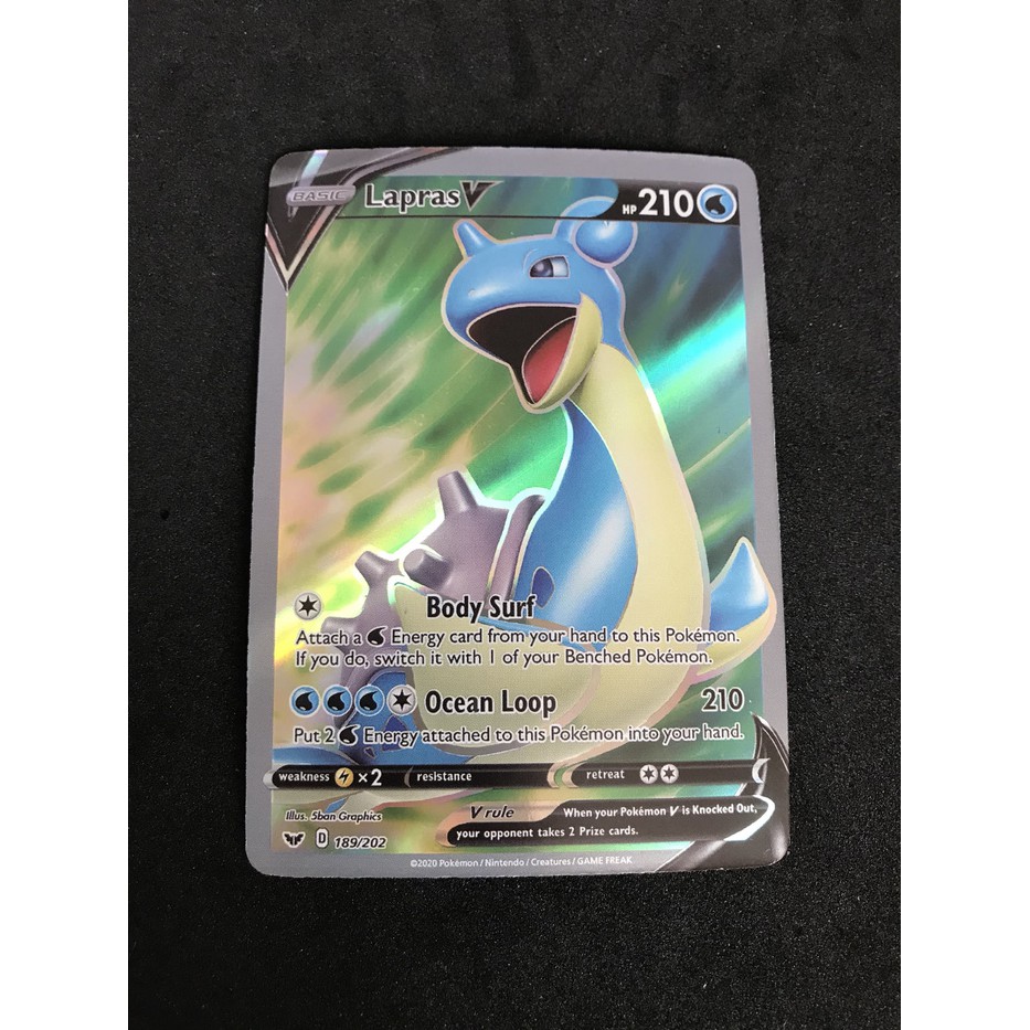 Kartu Pokemon TCG V Series Sword & Shield Basic Lapras V