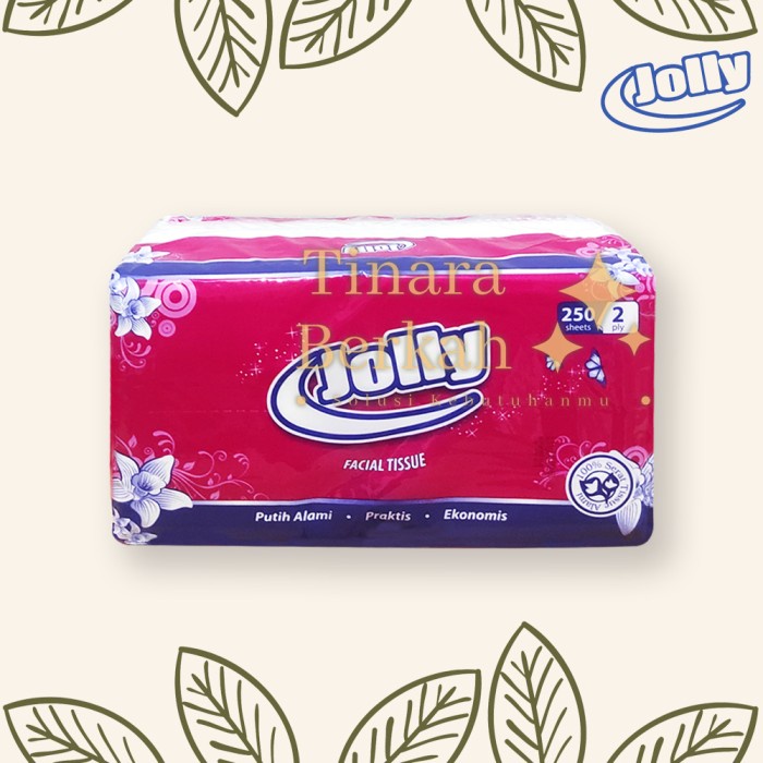 Tissue JOLLY Facial 250 Sheet 2 Ply / Tisu Wajah / Tissu Muka By PASEO Halus-1