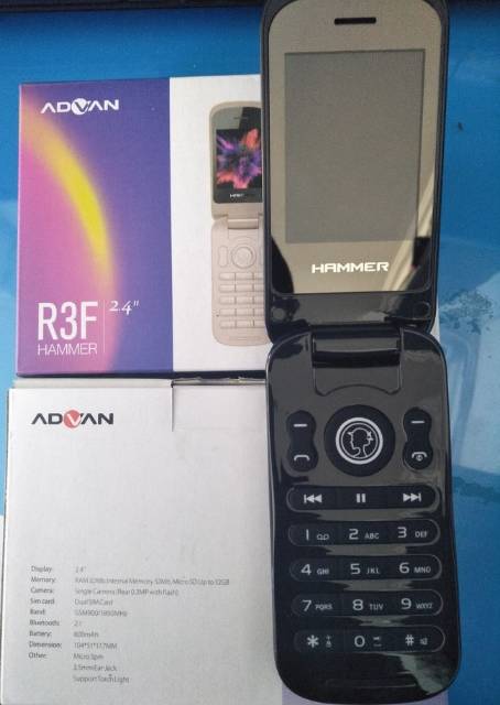 Kualitas Terbaik Advan Hammer R3f Duoflip Lipat Dual Sim Garansi Resmi 1 Tahun Shopee Indonesia