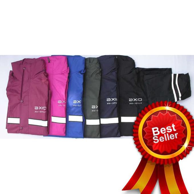 Jas Hujan-35G563- Jas Hujan Axio Europe 100% Original Ukuran M, L, Xl, Xxl, Xxxl - Hitam, S