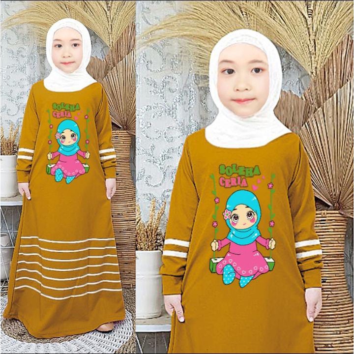 VINCE FASHION - CANTIK &amp; SOLEHA GAMIS DRESS ANAK 3-12 TAHUN